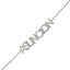  Pulsera personalizada de plata Letras grandes
